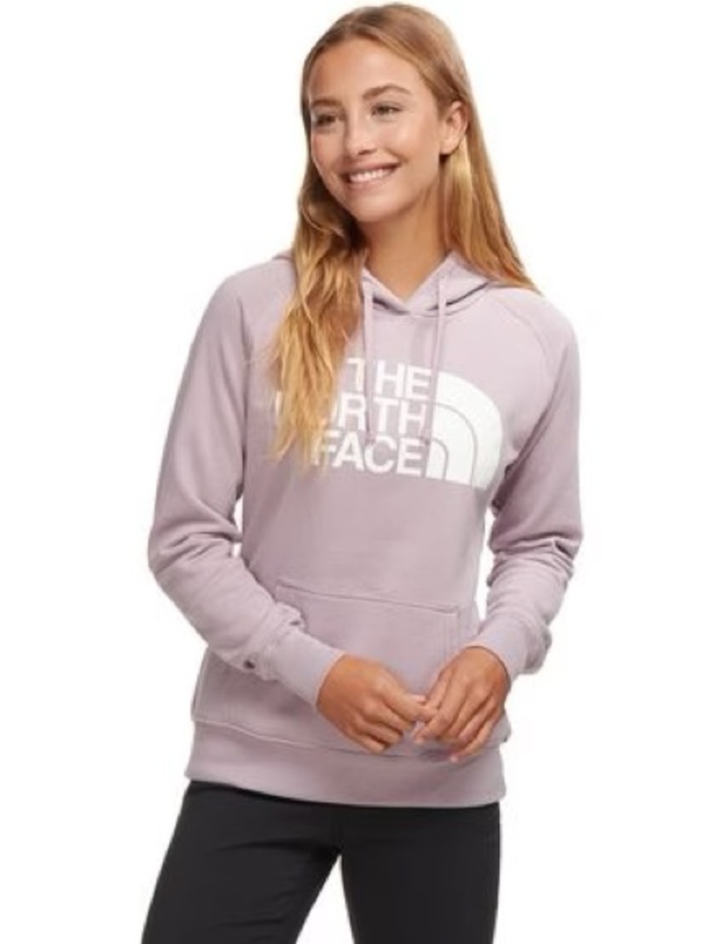 The North Face size large cotton Women's Pullover Hoodie in Light Lavender